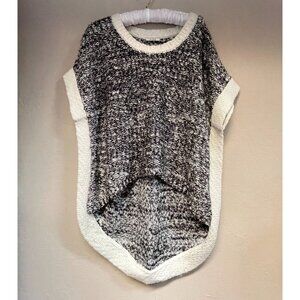 By Zoe Ella Knitted Sweater Womens One Size Gray Drop Shoulder Stretch Hi-Low